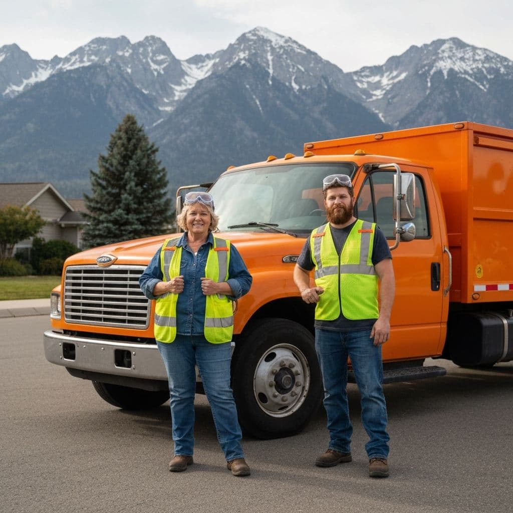 OxMire team beside their work truck in Southeast Idaho